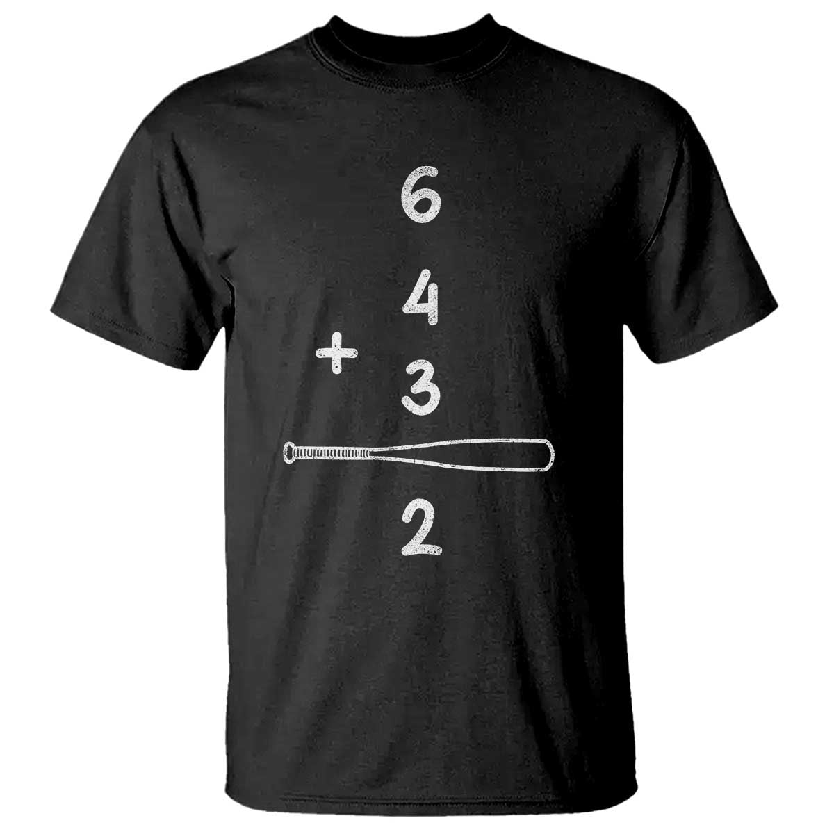 Double Play T Shirt 6 4 3 2 Vintage Baseball Bat Softball Player TS10 Black Print Your Wear