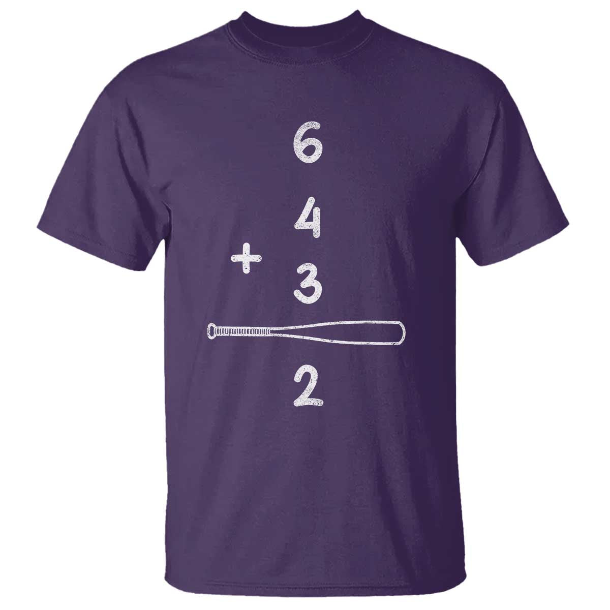 Double Play T Shirt 6 4 3 2 Vintage Baseball Bat Softball Player TS10 Purple Print Your Wear