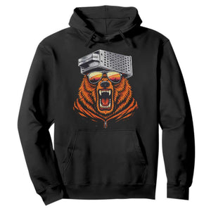 Bear With Cheese Grater Hat Hoodie Retro Foolball Fans TS10 Black Print Your Wear