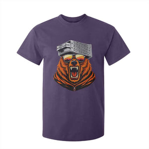 Bear With Cheese Grater Hat T Shirt For Kid Retro Foolball Fans TS10 Purple Print Your Wear