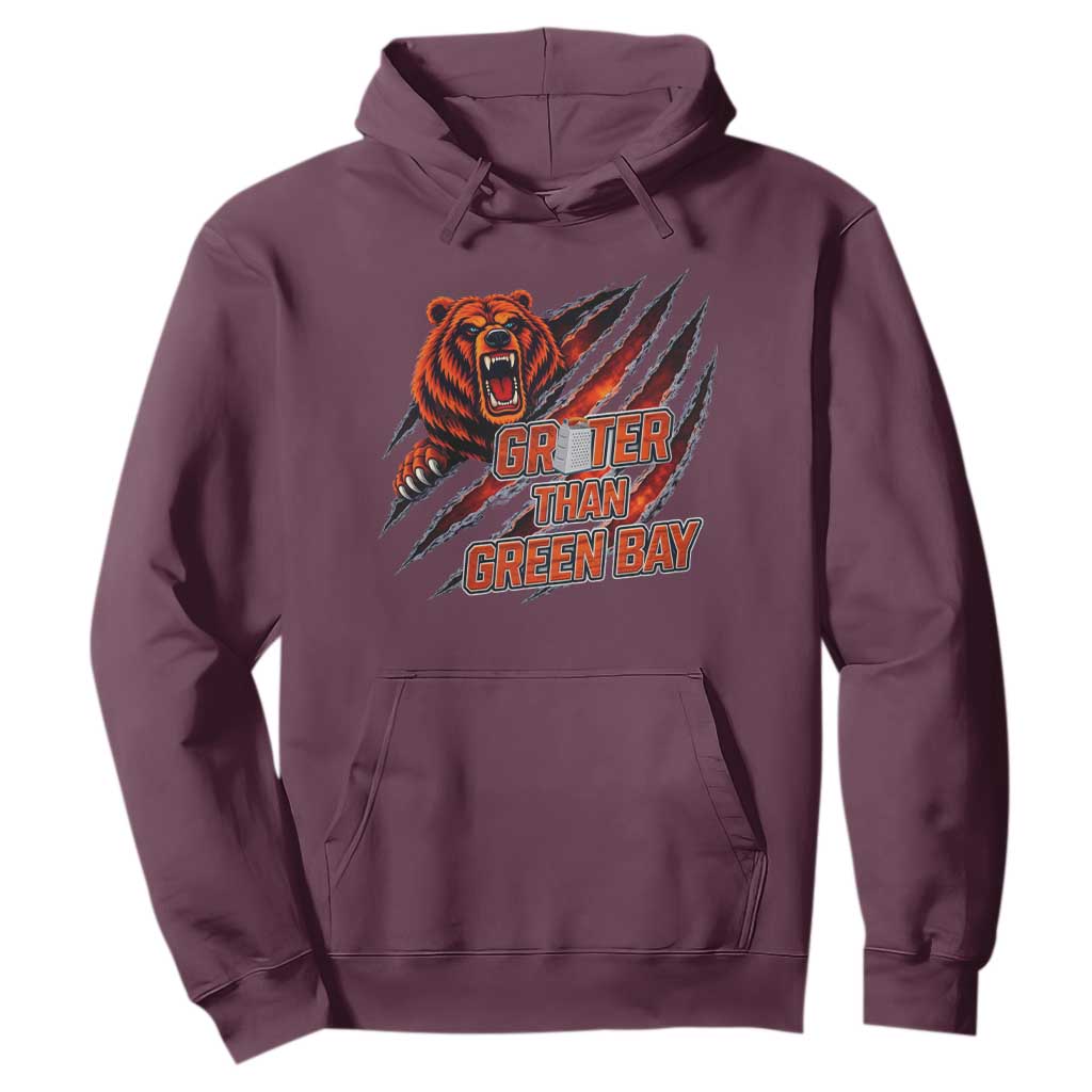 Grater Than GB Hoodie Grate Cheese Foolball Fans TS10 Maroon Print Your Wear