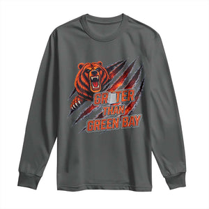 Grater Than GB Long Sleeve Shirt Grate Cheese Foolball Fans TS10 Dark Heather Print Your Wear