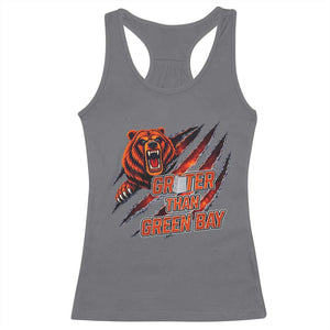 Grater Than GB Racerback Tank Top Grate Cheese Foolball Fans TS10 Charcoal Print Your Wear