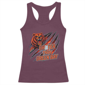 Grater Than GB Racerback Tank Top Grate Cheese Foolball Fans TS10 Maroon Print Your Wear