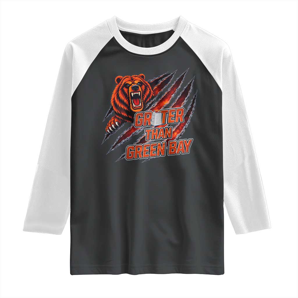 Grater Than GB Raglan Shirt Grate Cheese Foolball Fans TS10 Black White Print Your Wear