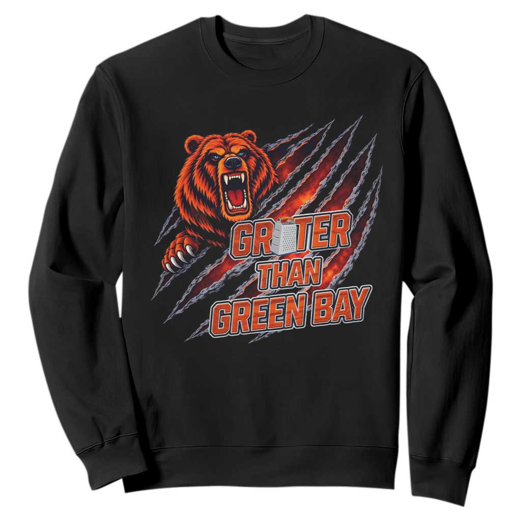 Grater Than GB Sweatshirt Grate Cheese Foolball Fans TS10 Black Print Your Wear