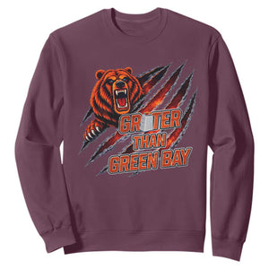 Grater Than GB Sweatshirt Grate Cheese Foolball Fans TS10 Maroon Print Your Wear