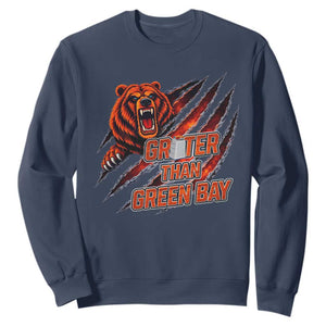 Grater Than GB Sweatshirt Grate Cheese Foolball Fans TS10 Navy Print Your Wear