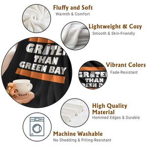 BF Game Day Throw Blanket Funny Grater Than GB Foolball Fans TS10 Print Your Wear