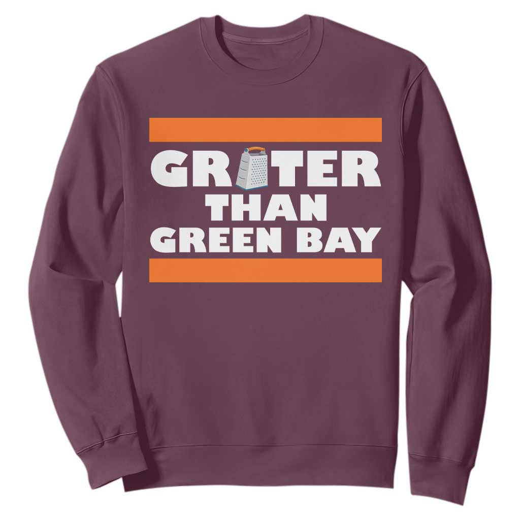 BF Game Day Sweatshirt Funny Grater Than GB Foolball Fans TS10 Maroon Print Your Wear