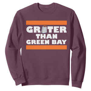 BF Game Day Sweatshirt Funny Grater Than GB Foolball Fans TS10 Maroon Print Your Wear