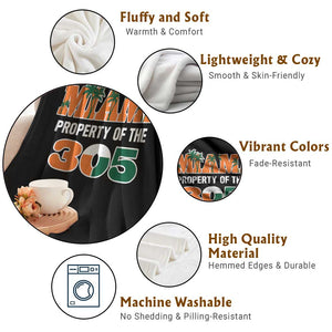 305 Miami Pride Throw Blanket Urban Style Miami Beach Graphic TS10 Print Your Wear