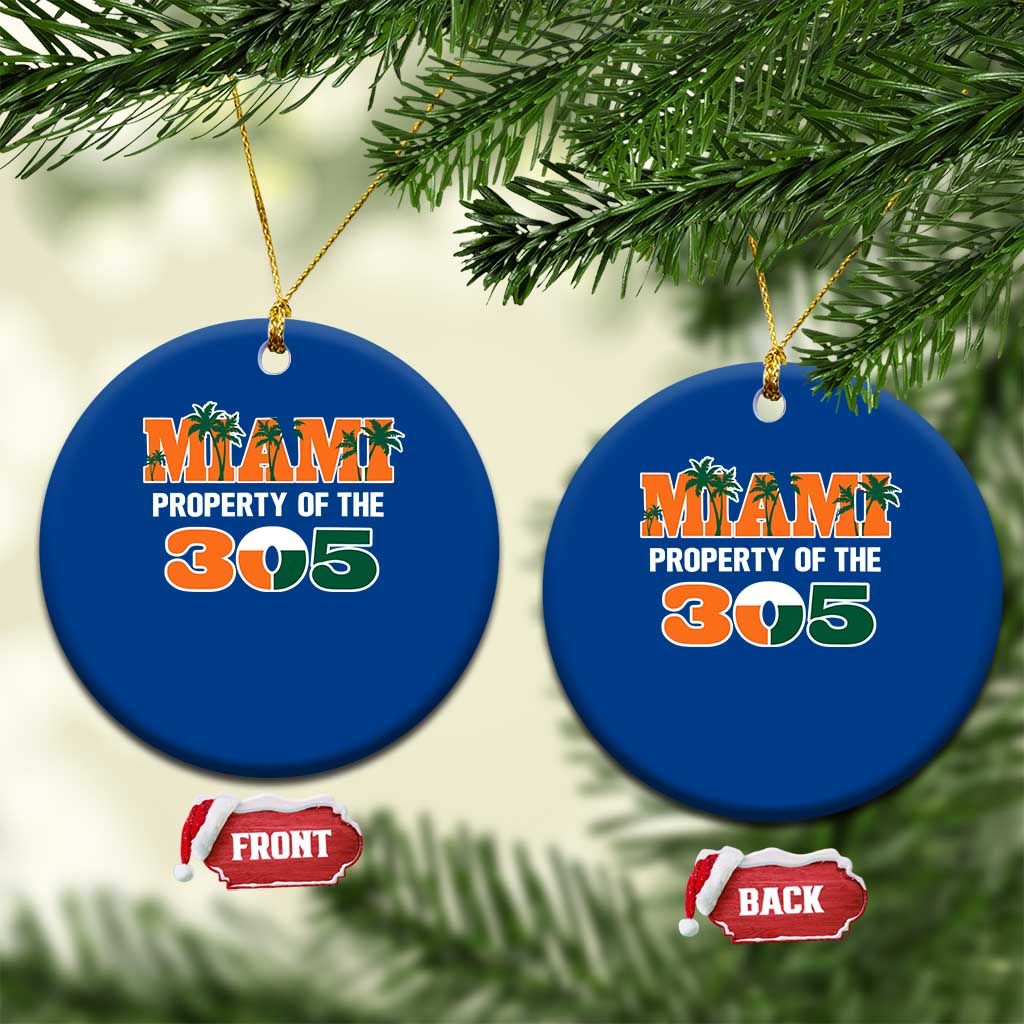 305 Miami Pride Ceramic Ornament Urban Style Miami Beach Graphic TS10 1pc Blue Print Your Wear