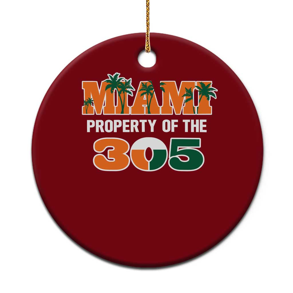 305 Miami Pride Ceramic Ornament Urban Style Miami Beach Graphic TS10 1pc Red Print Your Wear