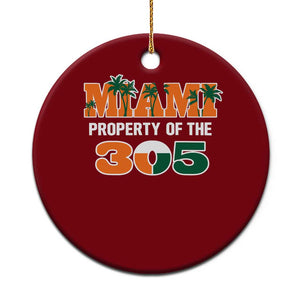 305 Miami Pride Ceramic Ornament Urban Style Miami Beach Graphic TS10 1pc Red Print Your Wear
