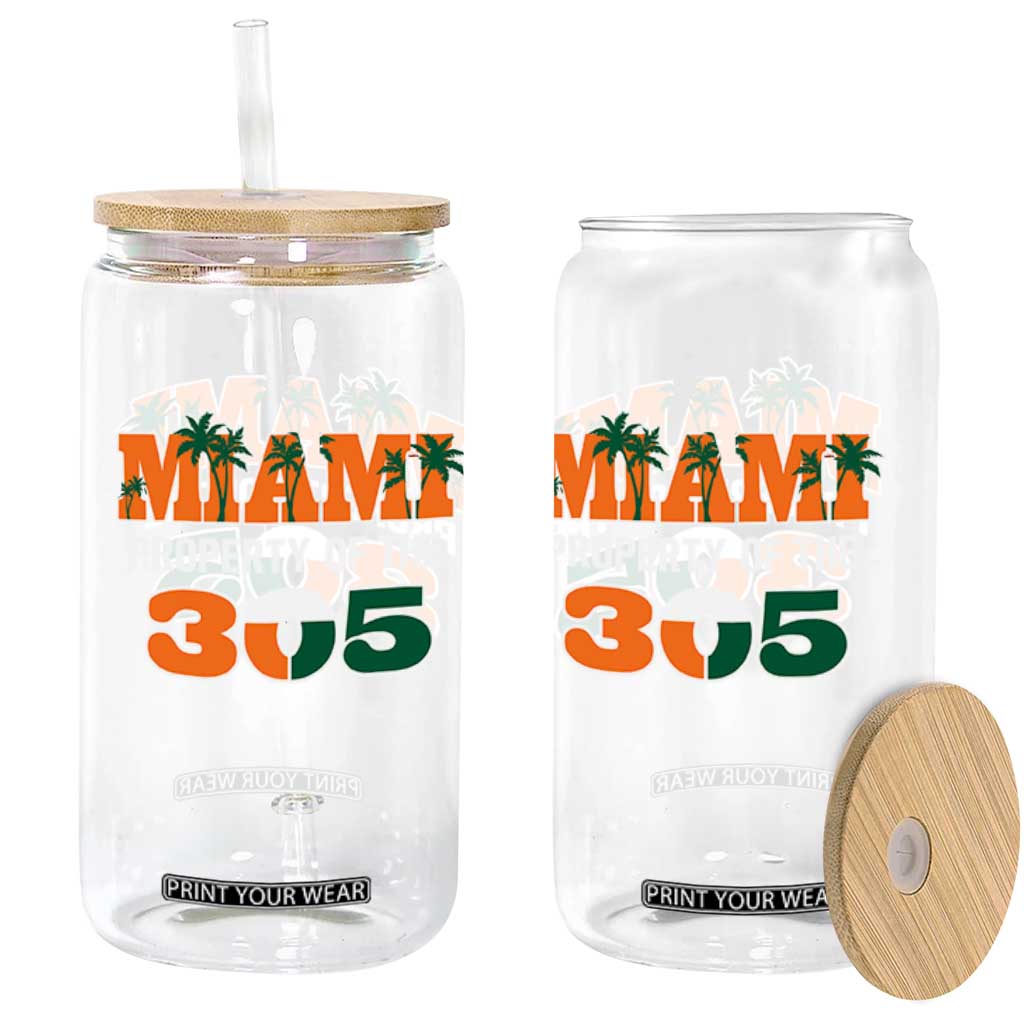 305 Miami Pride Glass Can Urban Style Miami Beach Graphic TS10 Print Your Wear