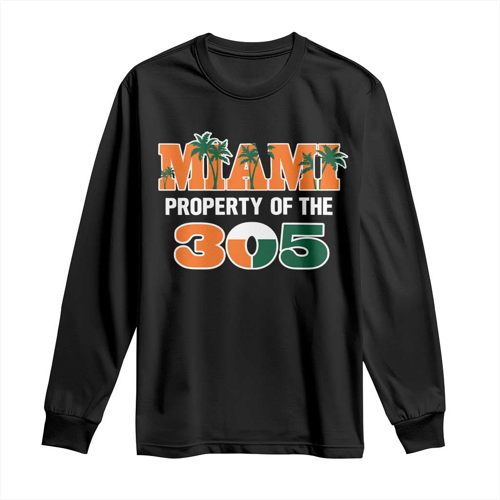 305 Miami Pride Long Sleeve Shirt Urban Style Miami Beach Graphic TS10 Black Print Your Wear