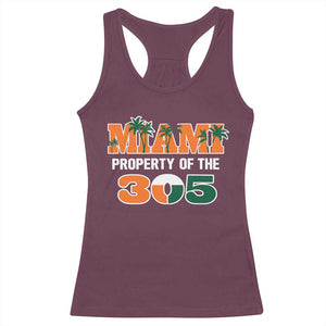 305 Miami Pride Racerback Tank Top Urban Style Miami Beach Graphic TS10 Maroon Print Your Wear