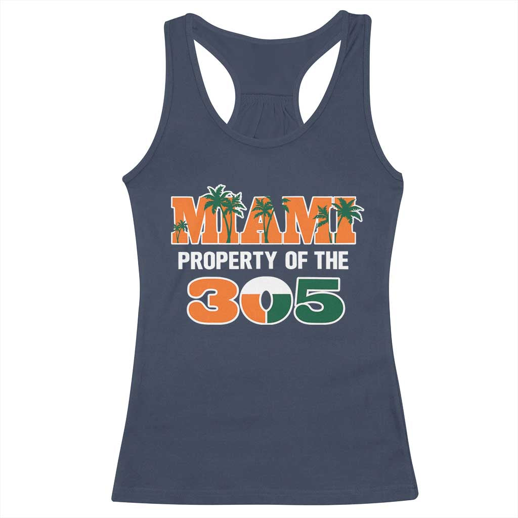 305 Miami Pride Racerback Tank Top Urban Style Miami Beach Graphic TS10 Navy Print Your Wear