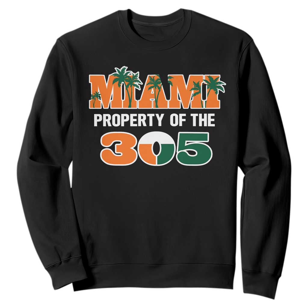 305 Miami Pride Sweatshirt Urban Style Miami Beach Graphic TS10 Black Print Your Wear