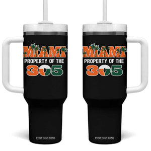 305 Miami Pride Tumbler With Handle Urban Style Miami Beach Graphic TS10 One Size: 40 oz Black Print Your Wear
