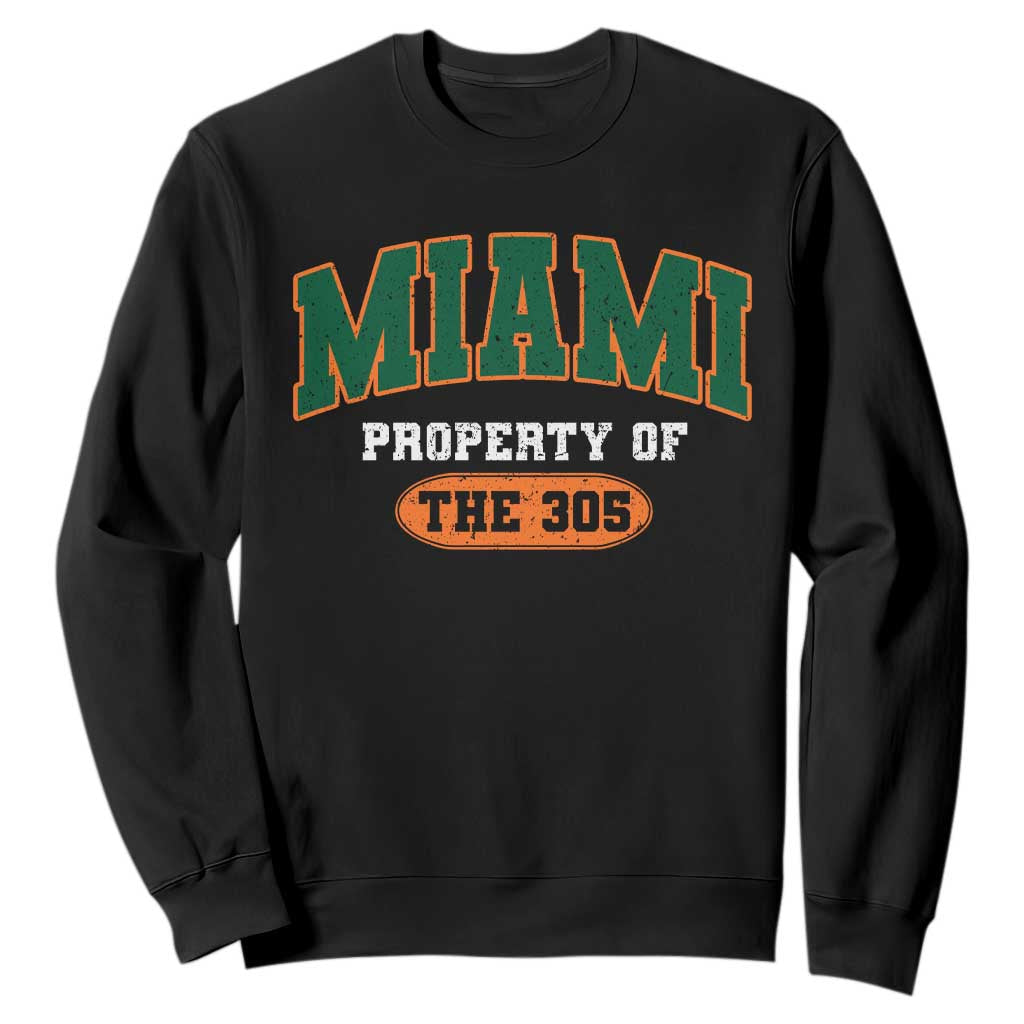 305 Miami Sweatshirt Florida FL Vintage Athletic Sports TS10 Black Print Your Wear