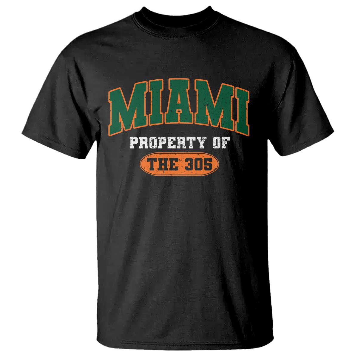 305 Miami T Shirt Florida FL Vintage Athletic Sports TS10 Black Print Your Wear