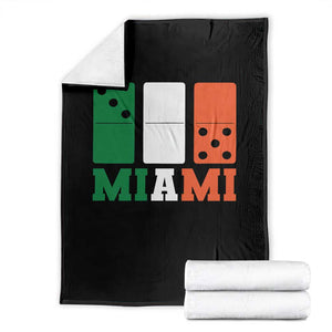 305 Miami Throw Blanket Three Zero Five Domino TS10 Black Print Your Wear