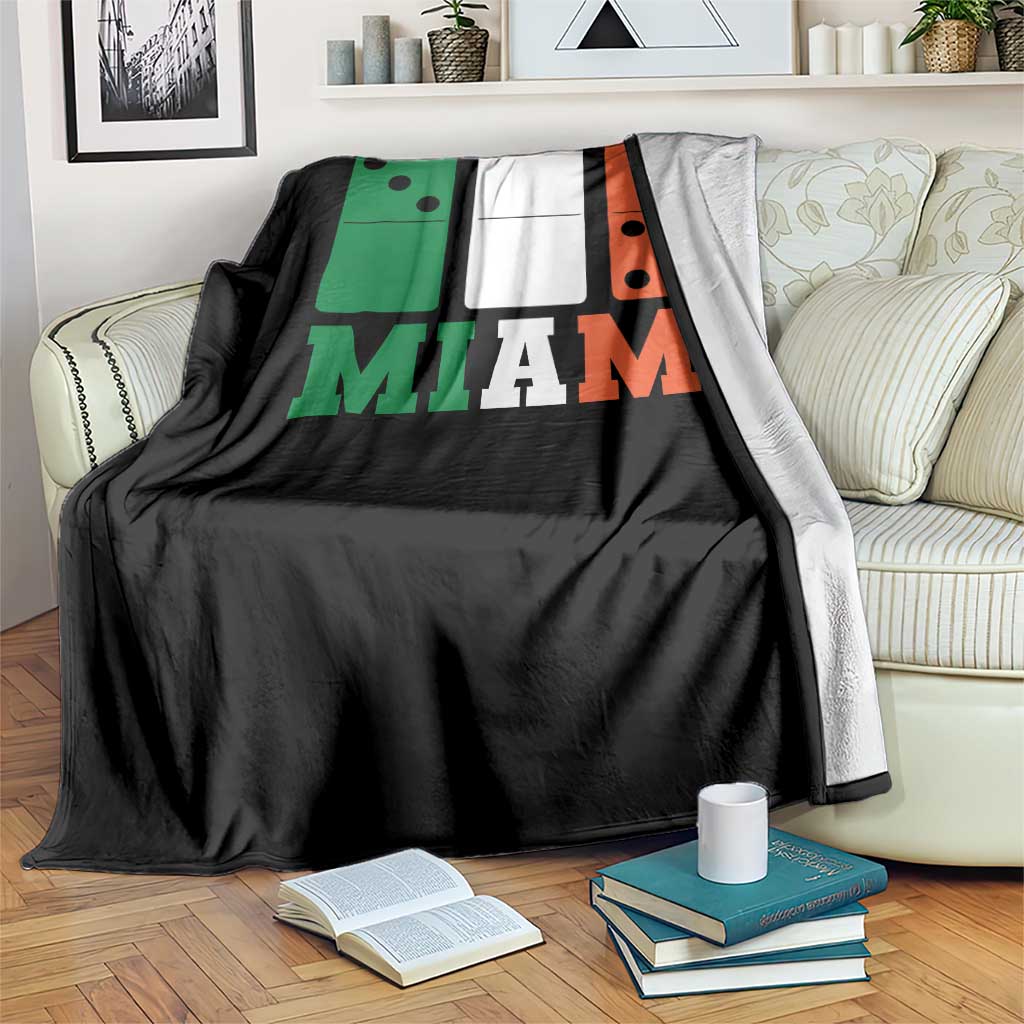 305 Miami Throw Blanket Three Zero Five Domino TS10 Print Your Wear