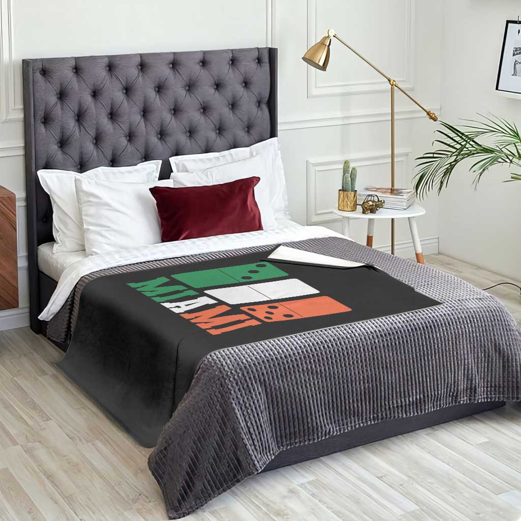 305 Miami Throw Blanket Three Zero Five Domino TS10 Print Your Wear