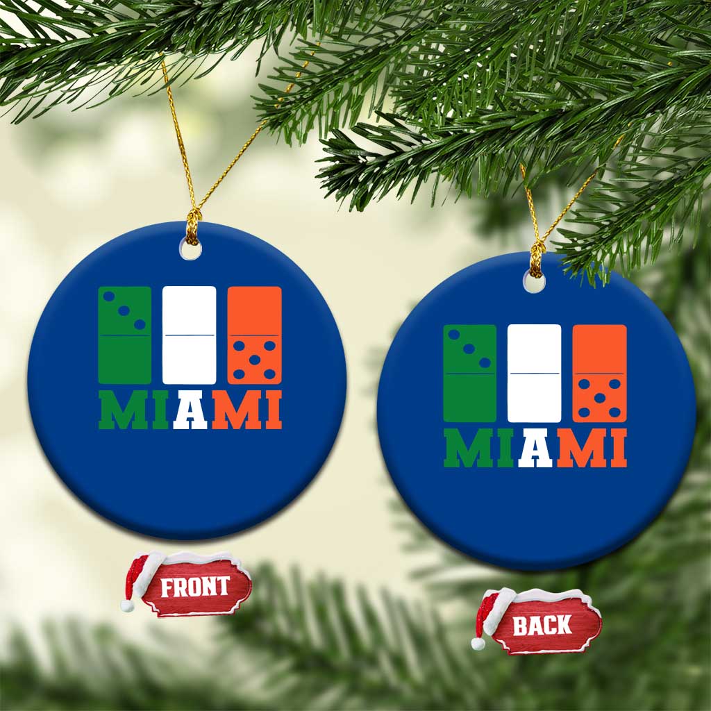 305 Miami Ceramic Ornament Three Zero Five Domino TS10 1pc Blue Print Your Wear