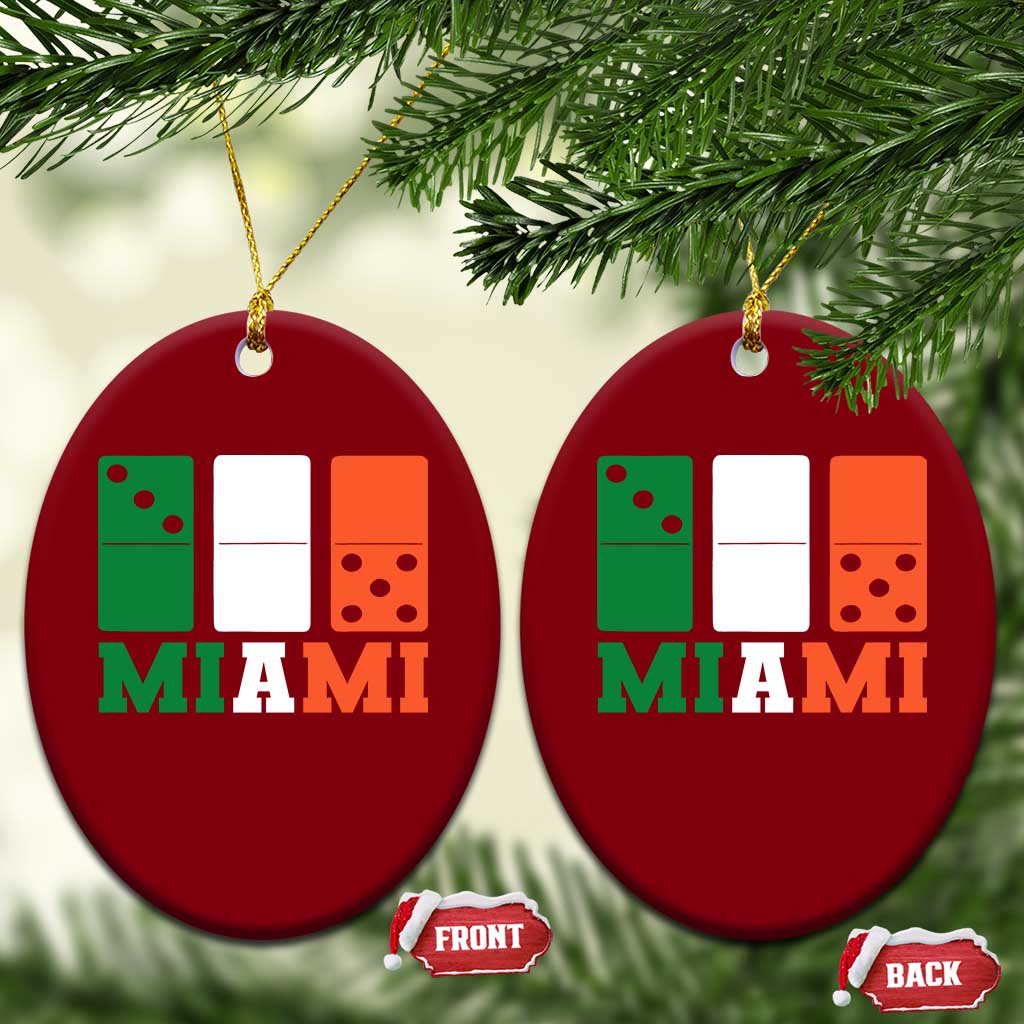 305 Miami Ceramic Ornament Three Zero Five Domino TS10 Print Your Wear