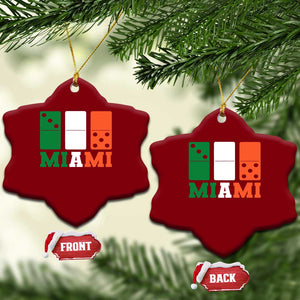 305 Miami Ceramic Ornament Three Zero Five Domino TS10 Print Your Wear
