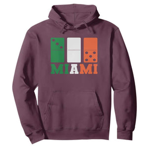 305 Miami Hoodie Three Zero Five Domino TS10 Maroon Print Your Wear
