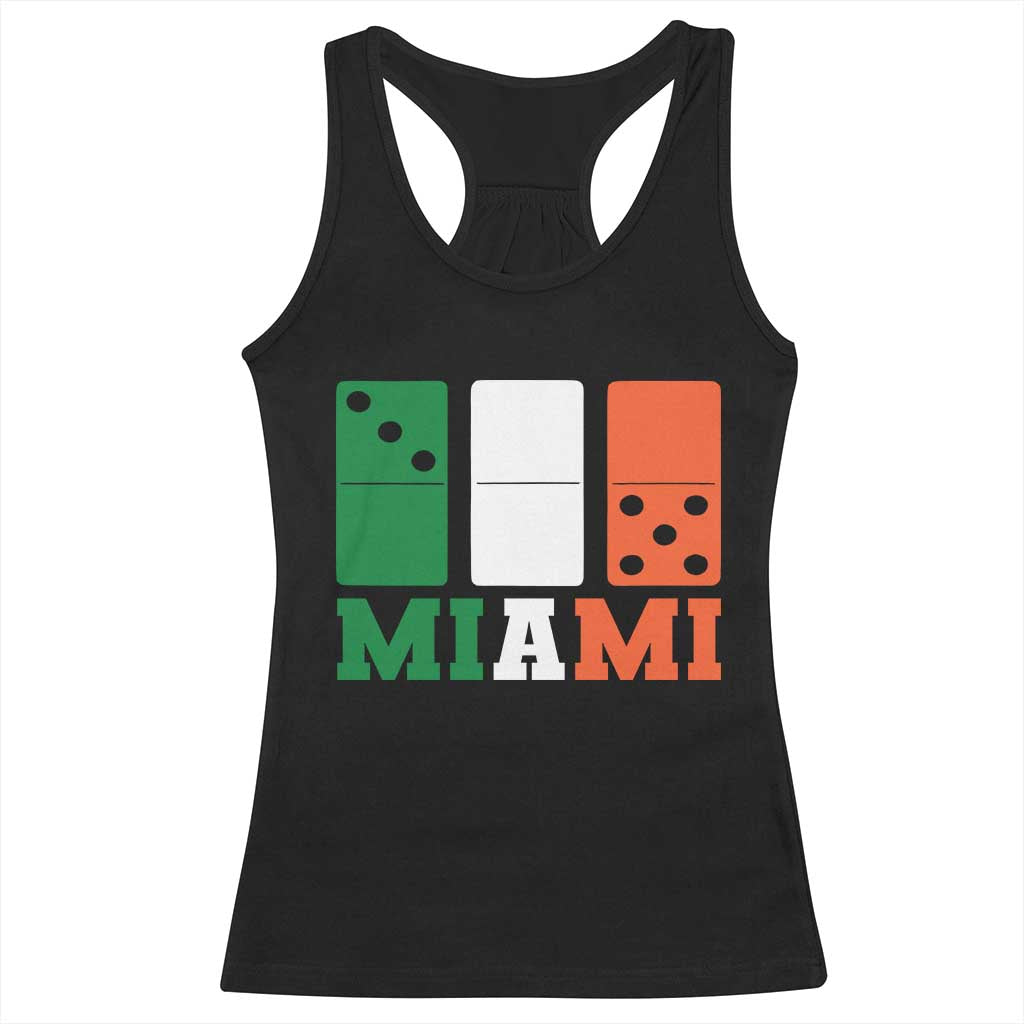 305 Miami Racerback Tank Top Three Zero Five Domino TS10 Black Print Your Wear