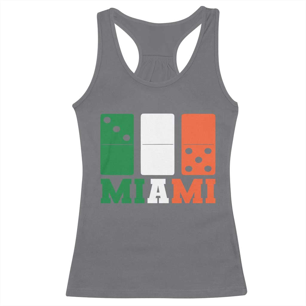 305 Miami Racerback Tank Top Three Zero Five Domino TS10 Charcoal Print Your Wear