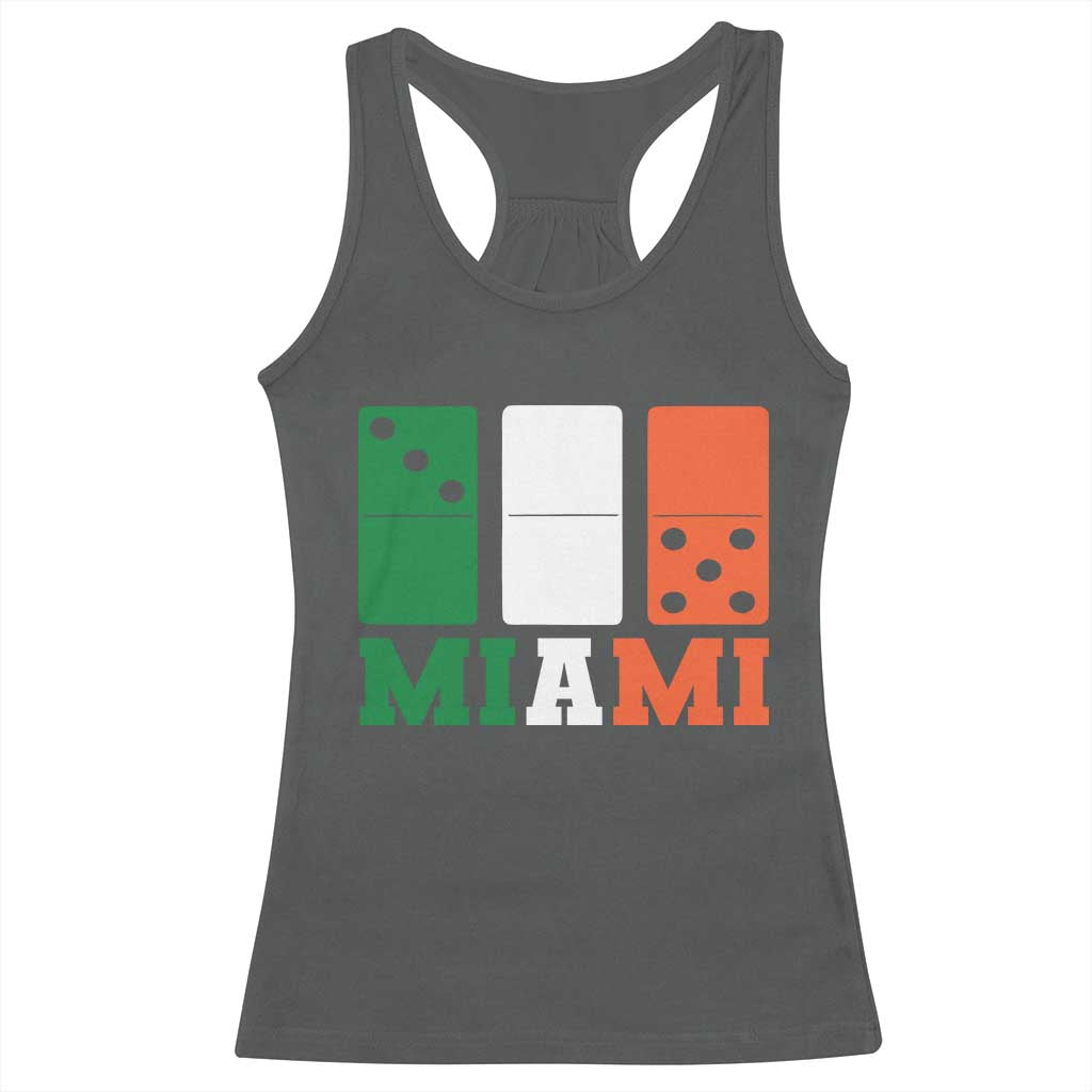 305 Miami Racerback Tank Top Three Zero Five Domino TS10 Dark Heather Print Your Wear
