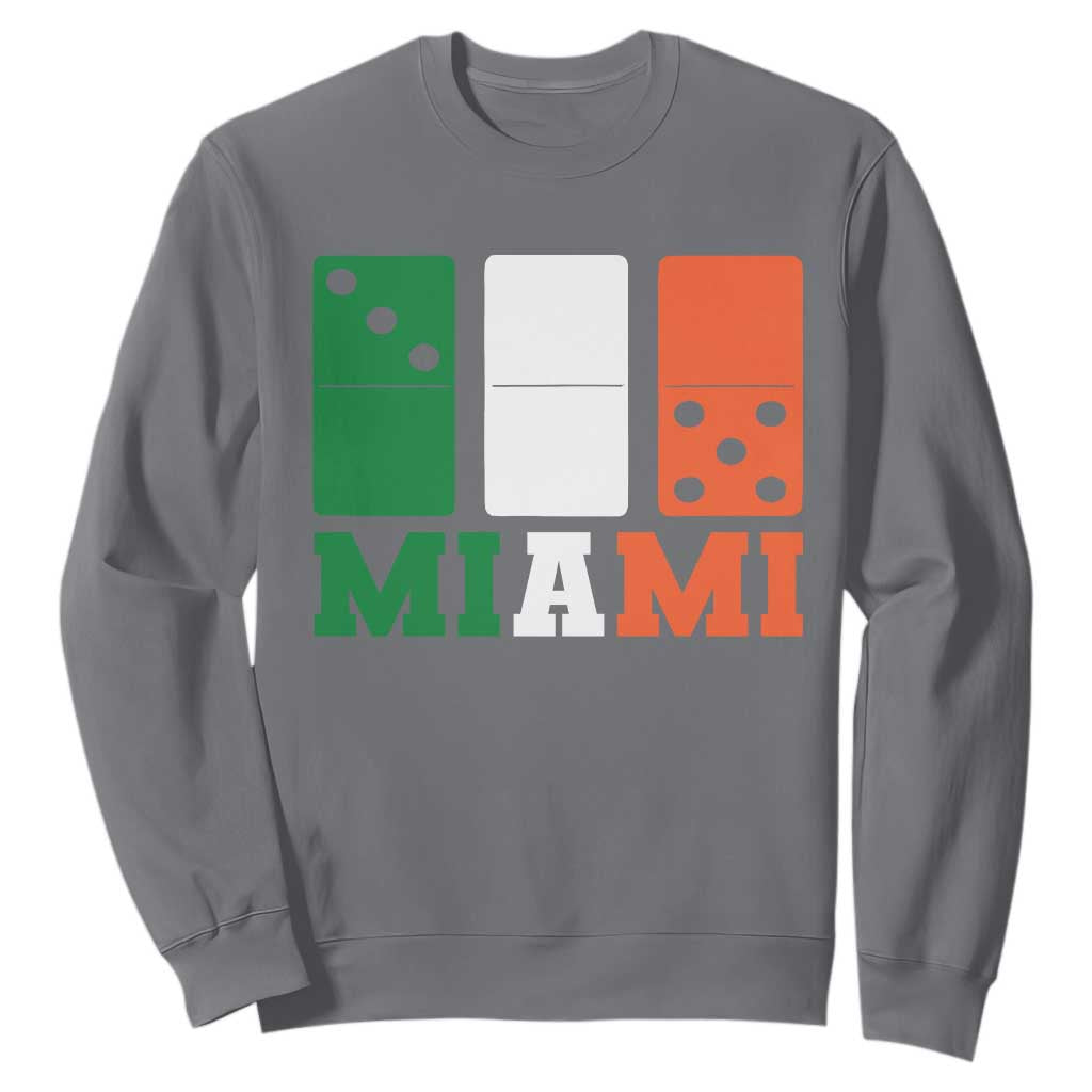 305 Miami Sweatshirt Three Zero Five Domino TS10 Charcoal Print Your Wear