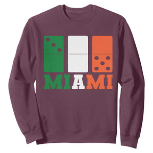 305 Miami Sweatshirt Three Zero Five Domino TS10 Maroon Print Your Wear