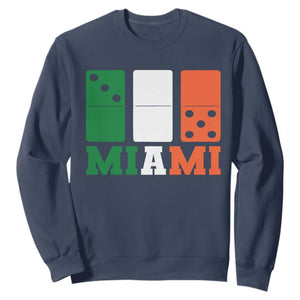 305 Miami Sweatshirt Three Zero Five Domino TS10 Navy Print Your Wear