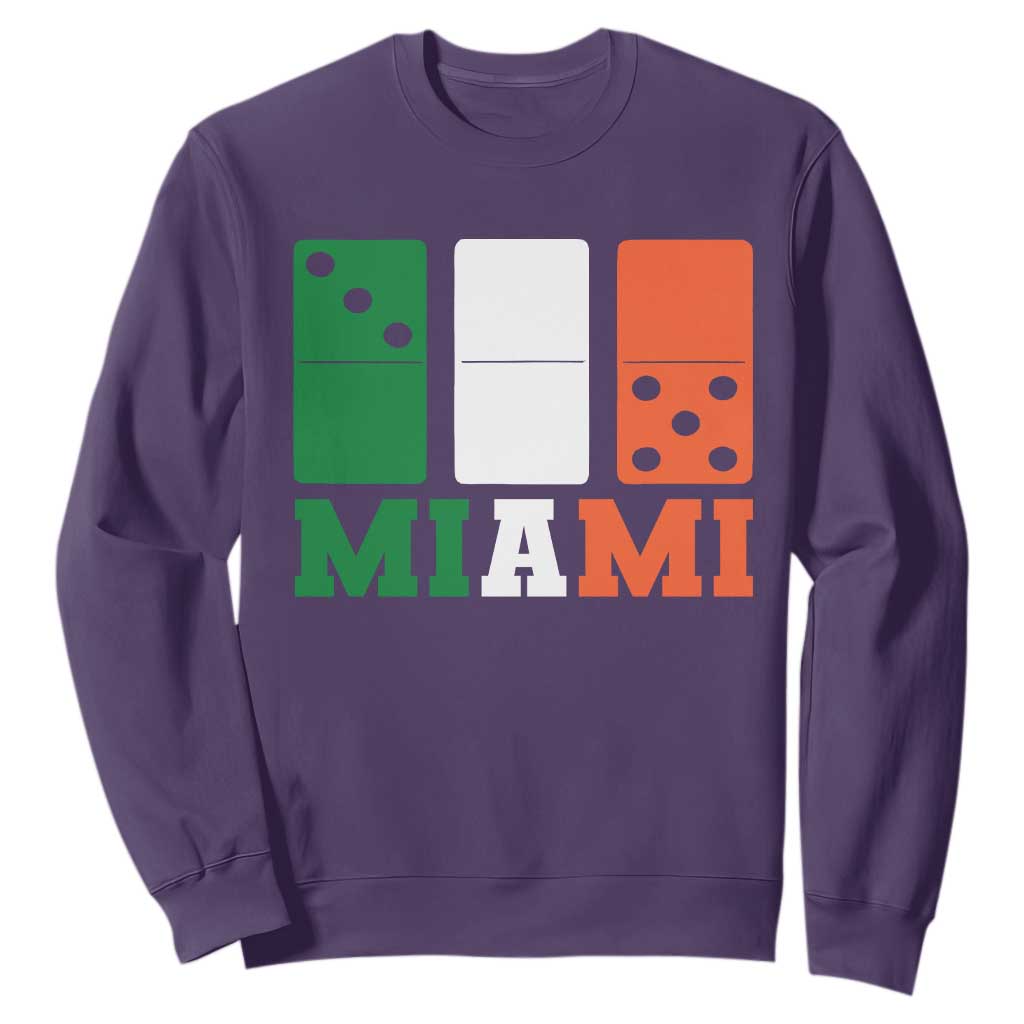 305 Miami Sweatshirt Three Zero Five Domino TS10 Purple Print Your Wear