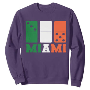 305 Miami Sweatshirt Three Zero Five Domino TS10 Purple Print Your Wear