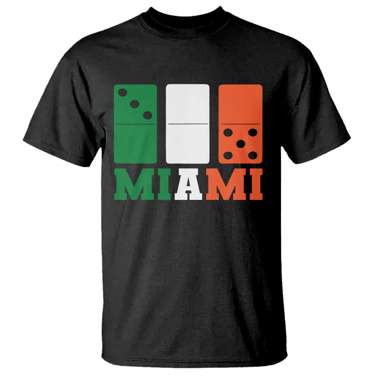305 Miami T Shirt Three Zero Five Domino TS10 Black Print Your Wear