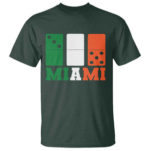 305 Miami T Shirt Three Zero Five Domino TS10 Dark Forest Green Print Your Wear