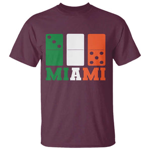 305 Miami T Shirt Three Zero Five Domino TS10 Maroon Print Your Wear