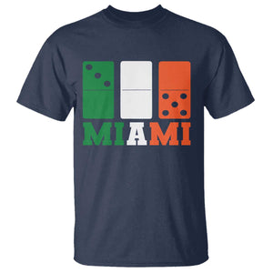 305 Miami T Shirt Three Zero Five Domino TS10 Navy Print Your Wear