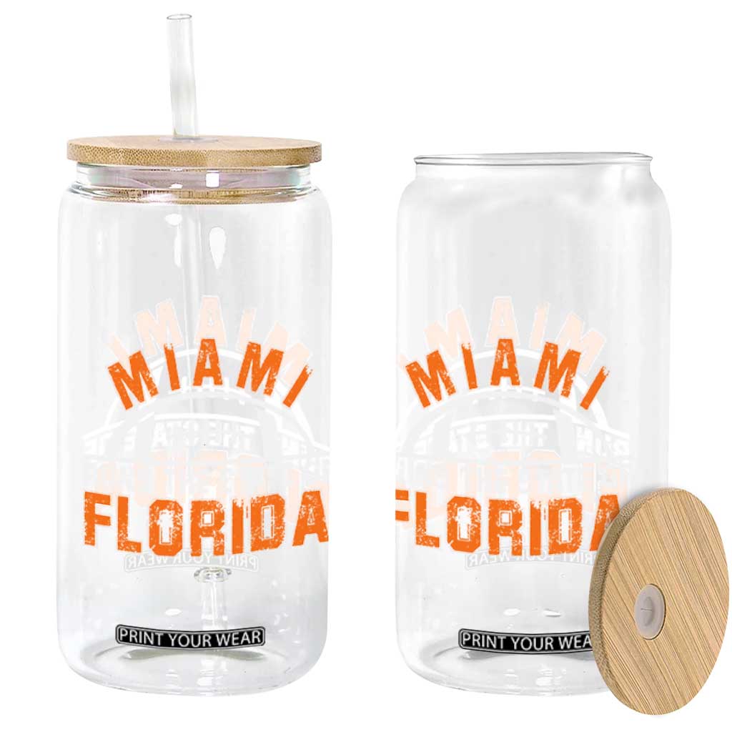 Miami Runs The State of Florida Dade County 305 Pride Glass Can TS10 Print Your Wear