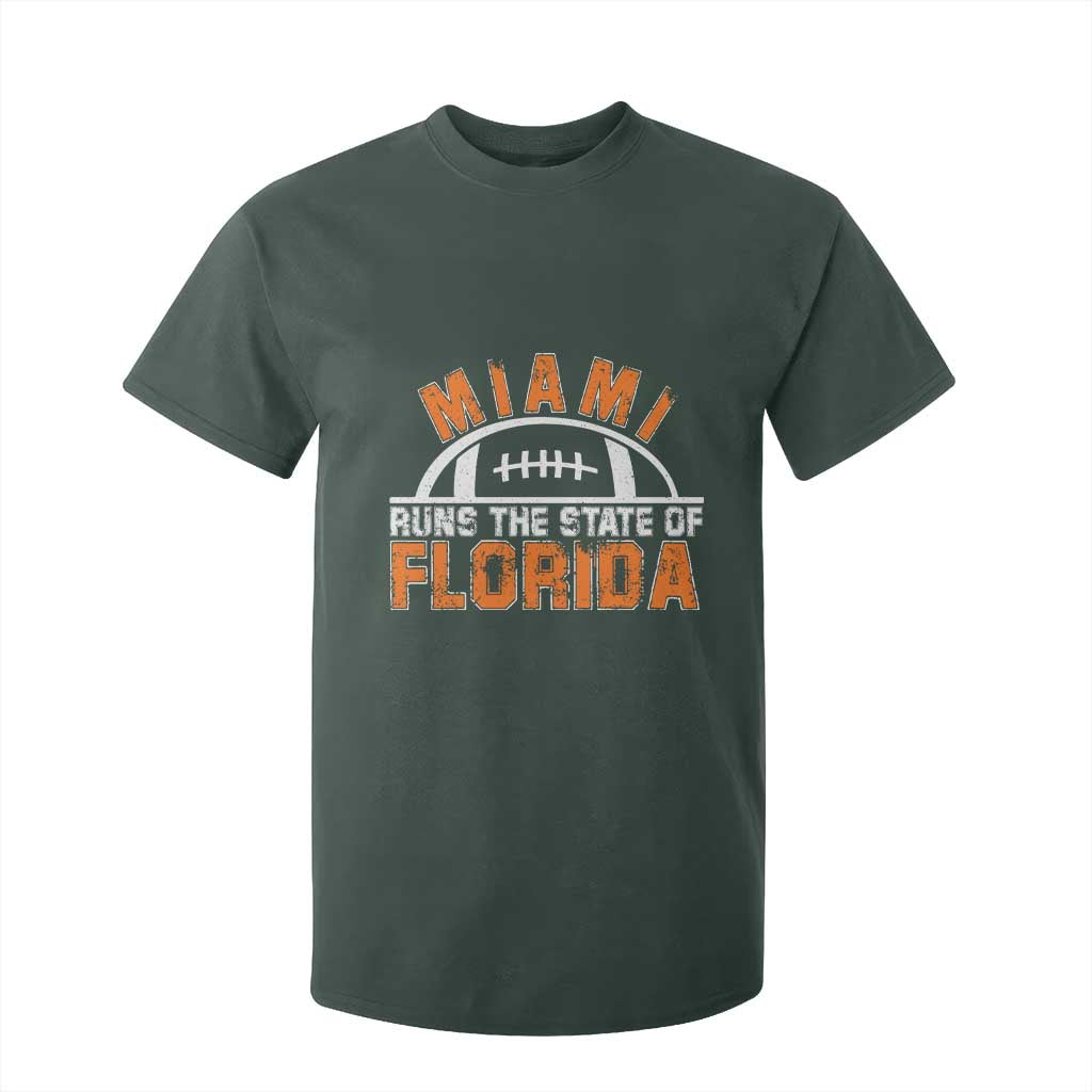 Miami Runs The State of Florida Dade County 305 Pride T Shirt For Kid TS10 Dark Forest Green Print Your Wear