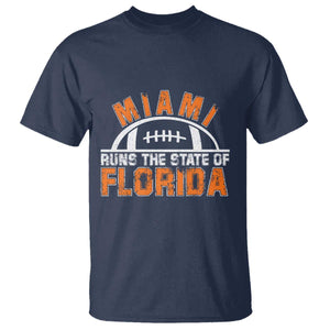 Miami Runs The State of Florida Dade County 305 Pride T Shirt TS10 Navy Print Your Wear