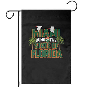 Miami Runs The State of Florida Garden Flag FL Miami Dade County 305 Pride TS10 Black Print Your Wear